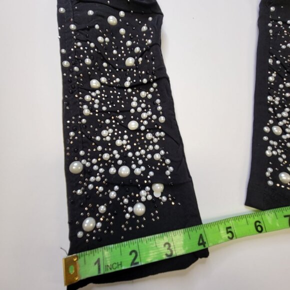 Black  Skin Tight Jeggings with  Sparkling Sequins Size XS Small  Petite - Picture 13 of 14
